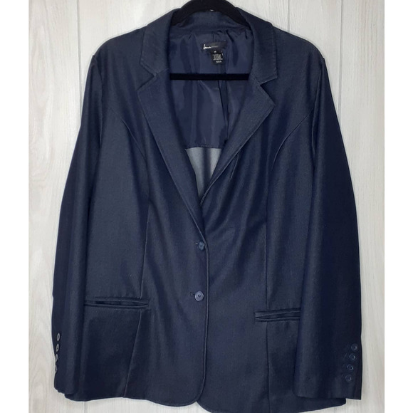 Ladies Lane Bryant Midnight Blue Blazer and Red Blouse Size 22 - Picture 3 of 15